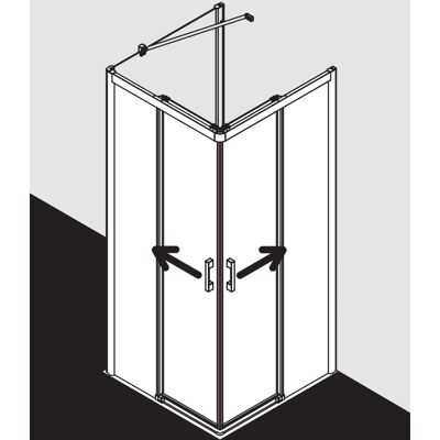 Porte de Douche Pega - Entrée d'Angle, 2 pièces, sans sol, Argent - Publicité Porte de Douche Pega - Entrée d'Angle, 2 pièces, sans sol, Argent - Publicité