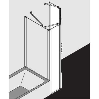 Kermi Pega Douche Fünfeck - 90x90x200cm - Argent brillant - Sans barrière - Publicité Kermi Pega Douche Fünfeck - 90x90x200cm - Argent brillant - Sans barrière - Publicité