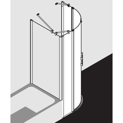 Paroi de Douche Pega - Argent Brillant, 80x200cm, Verre Securitaire - Publicité Paroi de Douche Pega - Argent Brillant, 80x200cm, Verre Securitaire - Publicité