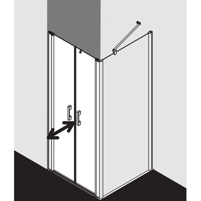 Porte de Douche Kermi Pega - Argent, 100x200cm, Verre ESG Clair - Publicité Porte de Douche Kermi Pega - Argent, 100x200cm, Verre ESG Clair - Publicité