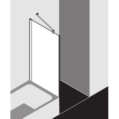 Paroi de Douche Kermi Pega - Argent Brillant 80x160cm - Verre de Sécurité - Publicité Paroi de Douche Kermi Pega - Argent Brillant 80x160cm - Verre de Sécurité - Publicité