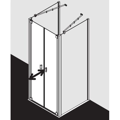 Porte battante Raya Kermi 2 panneaux - 90x200cm, argent brillant - Publicité Porte battante Raya Kermi 2 panneaux - 90x200cm, argent brillant - Publicité