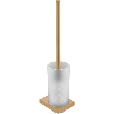Ensemble de brosse WC KEUCO Édition 11 - Fixation murale, insert en cristal, bronze brossé - Publicité Ensemble de brosse WC KEUCO Édition 11 - Fixation murale, insert en cristal, bronze brossé - Publicité