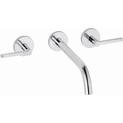 Ensemble complet Kludi Nova Fonte pour lavabo - 3 trous - Chrome - Publicité Ensemble complet Kludi Nova Fonte pour lavabo - 3 trous - Chrome - Publicité