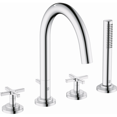 Kludi Nova Fonte - Mitigeur baignoire et douche 4 trous - Chrome - Publicité Kludi Nova Fonte - Mitigeur baignoire et douche 4 trous - Chrome - Publicité