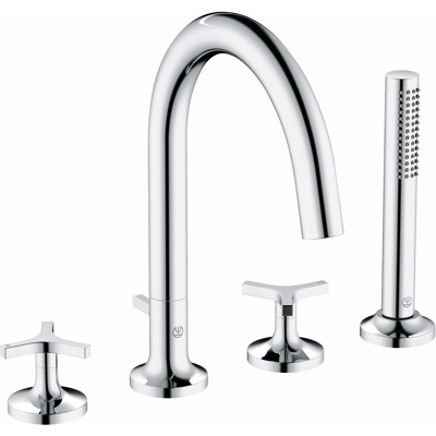 Kludi Nova Fonte Robinet bain/douche 4 trous - Chrome - Publicité Kludi Nova Fonte Robinet bain/douche 4 trous - Chrome - Publicité
