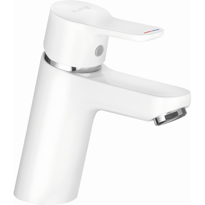 Robinet lavabo Kludi Pure & Easy Blanc et Chrome - Publicité Robinet lavabo Kludi Pure & Easy Blanc et Chrome - Publicité