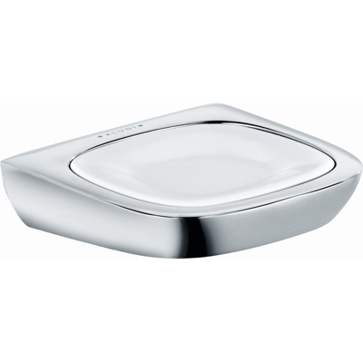Support mural pour savon Kludi Amba en chrome avec plateau en porcelaine - Porte-savon - Publicité Support mural pour savon Kludi Amba en chrome avec plateau en porcelaine - Porte-savon - Publicité
