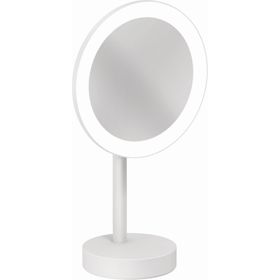 Miroir cosmétique LED Kludi VELA R - Grossissement 3x - Blanc mat - Publicité Miroir cosmétique LED Kludi VELA R - Grossissement 3x - Blanc mat - Publicité