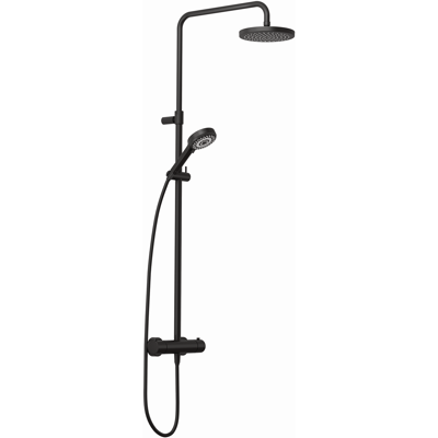 Système de Douche Double Thermostatique Kludi DIVE S 3S - Noir Mat - Publicité Système de Douche Double Thermostatique Kludi DIVE S 3S - Noir Mat - Publicité