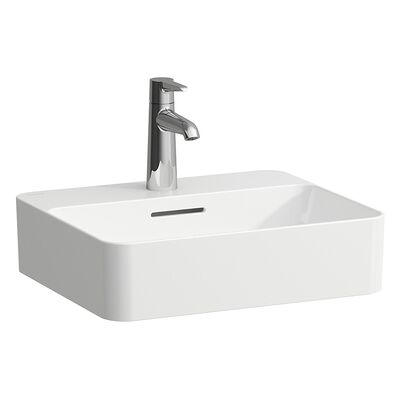 Laufen Lavabo en céramique blanche - Un trou, trop-plein, 450x380 - Lavabo - Publicité Laufen Lavabo en céramique blanche - Un trou, trop-plein, 450x380 - Lavabo - Publicité