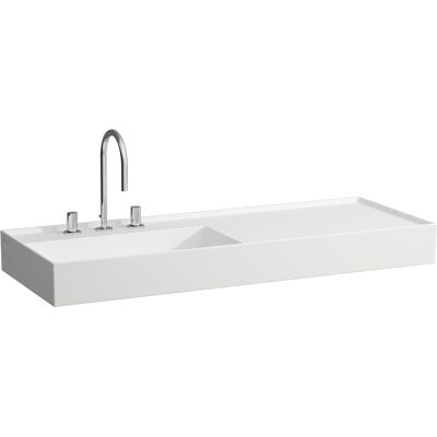 Lavabo mural Laufen Kartell - 1200x460 - Un trou - Publicité Lavabo mural Laufen Kartell - 1200x460 - Un trou - Publicité