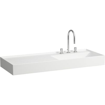 Lavabo mural blanc Laufen avec étagère gauche - Lavabo mural - Publicité Lavabo mural blanc Laufen avec étagère gauche - Lavabo mural - Publicité