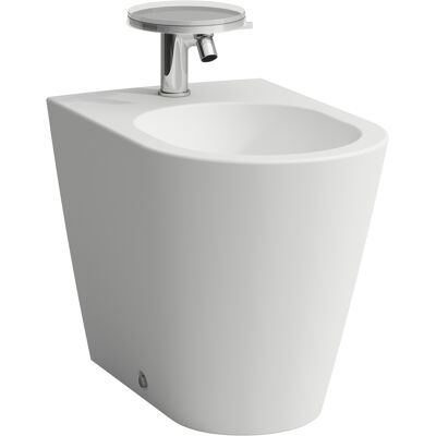 Bidet mural LAUFEN Kartell - Trou pour robinet central, Vanne de vidage et trop-plein inclus - Publicité Bidet mural LAUFEN Kartell - Trou pour robinet central, Vanne de vidage et trop-plein inclus - Publicité
