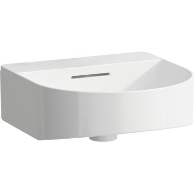 Lavabo blanc en céramique Laufen - 410x420mm, Avec trop-plein, Sans trou pour robinet - Publicité Lavabo blanc en céramique Laufen - 410x420mm, Avec trop-plein, Sans trou pour robinet - Publicité