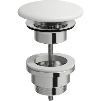 LAUFEN - Valve de vidange en céramique - Ouverte, avec couvercle, pour lavabos sans trop-plein - Publicité LAUFEN - Valve de vidange en céramique - Ouverte, avec couvercle, pour lavabos sans trop-plein - Publicité