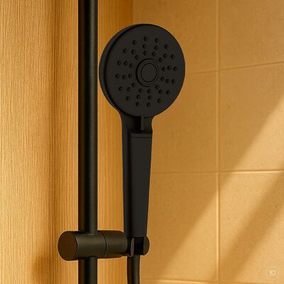Douche à main AquaCraft 130 - 5 modes de jet - 9 L/min - noir mat - Publicité Douche à main AquaCraft 130 - 5 modes de jet - 9 L/min - noir mat - Publicité