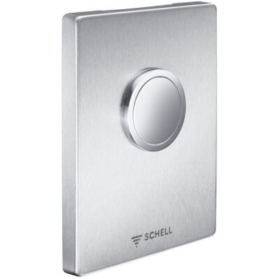 Schell Edition WC plaque d' Inox , basse pression, simple chasse - Publicité Schell Edition WC plaque d' Inox , basse pression, simple chasse - Publicité