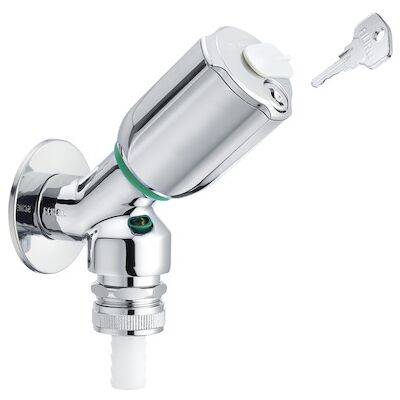 Vanne Schell SECUR - 1/2 pouce, verrouillable, chromée - Vanne - Publicité Vanne Schell SECUR - 1/2 pouce, verrouillable, chromée - Vanne - Publicité