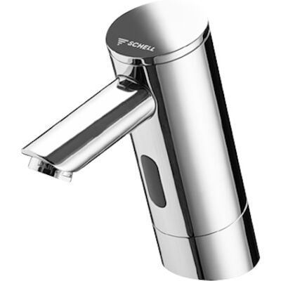 Robinet électronique Schell Puris - Infrarouge, bec 140mm, anti-vandalisme - Publicité Robinet électronique Schell Puris - Infrarouge, bec 140mm, anti-vandalisme - Publicité