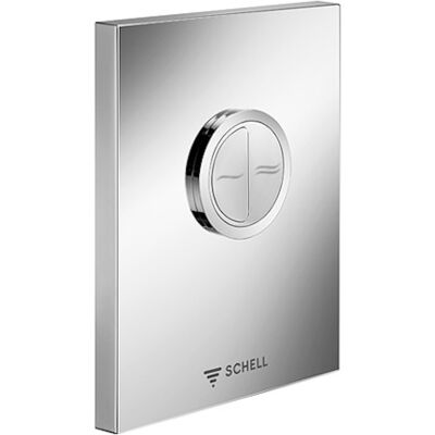 Schell Eco Plaque de commande WC - Double chasse, anti-vandalisme - Publicité Schell Eco Plaque de commande WC - Double chasse, anti-vandalisme - Publicité