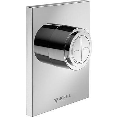 Schell Eco Plaque de commande WC - Résistante au vandalisme, Profondeur faible, Double chasse - Publicité Schell Eco Plaque de commande WC - Résistante au vandalisme, Profondeur faible, Double chasse - Publicité