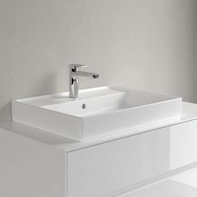 Lavabo Collaro de Villeroy & Boch - Rectangulaire, Avec trop-plein, Fixation murale - Publicité Lavabo Collaro de Villeroy & Boch - Rectangulaire, Avec trop-plein, Fixation murale - Publicité