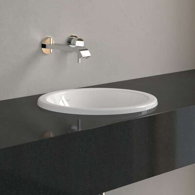 Lavabo encastré Villeroy & Boch Loop & Friends - Blanc Alpin - 39cm - Publicité Lavabo encastré Villeroy & Boch Loop & Friends - Blanc Alpin - 39cm - Publicité