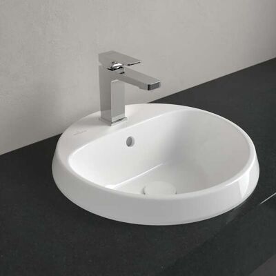 Laveuse Architectura ronde Villeroy & Boch - Avec trop-plein, 1 trou - Publicité Laveuse Architectura ronde Villeroy & Boch - Avec trop-plein, 1 trou - Publicité