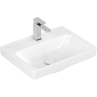 Lavabo Architectura Blanc de Villeroy & Boch - Rectangulaire, 550x420 mm, 3 Trous - Publicité Lavabo Architectura Blanc de Villeroy & Boch - Rectangulaire, 550x420 mm, 3 Trous - Publicité
