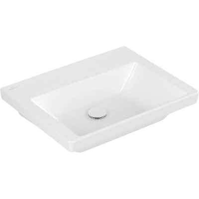 Lavabo mural Subway 3.0 de Villeroy & Boch - Rectangulaire, Stone White, Sans Trop-plein, Sans Trou de Robinet - Publicité Lavabo mural Subway 3.0 de Villeroy & Boch - Rectangulaire, Stone White, Sans Trop-plein, Sans Trou de Robinet - Publicité