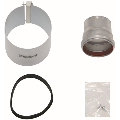 Vaillant 303844 - Raccord en aluminium DN60/100 à DN63/96 - Fixation de tuyau - Publicité Vaillant 303844 - Raccord en aluminium DN60/100 à DN63/96 - Fixation de tuyau - Publicité