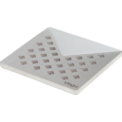 Viega Rost 4928.1 100x100mm Acier inoxydable fini mat nickel - Grille de drainage - Publicité Viega Rost 4928.1 100x100mm Acier inoxydable fini mat nickel - Grille de drainage - Publicité