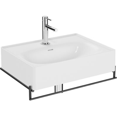 Ensemble de lavabo Vitra Equal - 60cm, Blanc, Porte-serviettes noir - Publicité Ensemble de lavabo Vitra Equal - 60cm, Blanc, Porte-serviettes noir - Publicité