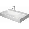 Duravit DuraSquare sablée asymétriquement 23488000711 80 x 47 cm, sans trop-plein, avec plage de robinetterie, vasque à gauche, trou pour robinetterie 2000 blanc WonderGliss