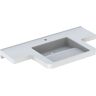 Geberit Renova Comfort Select lavabo 470020016 102 x 55 cm, espace de rangement des deux côtés, avec trou pour robinetterie, sans trop-plein, blanc -alpin