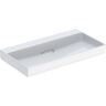 Geberit One lavabo 505037001 90 cm, sans trou pour robinet ni trop-plein, blanc KeraTect/couvercle blanc