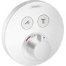 Hansgrohe Set de finition ShowerSelect S 15743700 thermostat à 2 Verbraucher , pour 2 Verbraucher , blanc mat