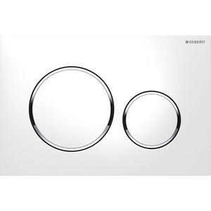 Geberit Sigma 20 plaque de déclenchement 115882KJ1 blanc / chromé