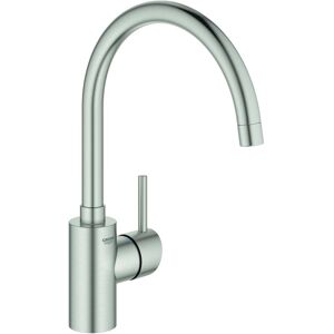 Grohe Concetto robinet de cuisine 32661DC3 supersteel, bec tubulaire orientable,