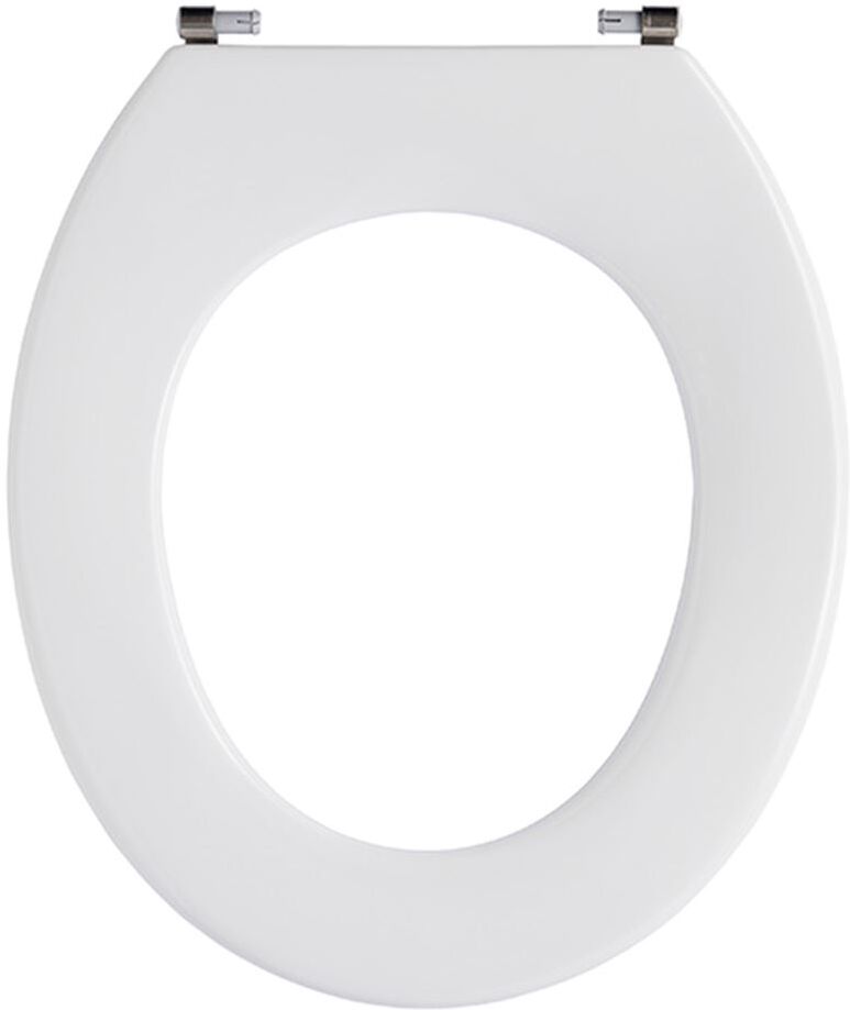 Pressalit Objecta WC siège 53011-UN3999 charnière universelle UN3, Inox , polygiene blanc, sans housse, standard