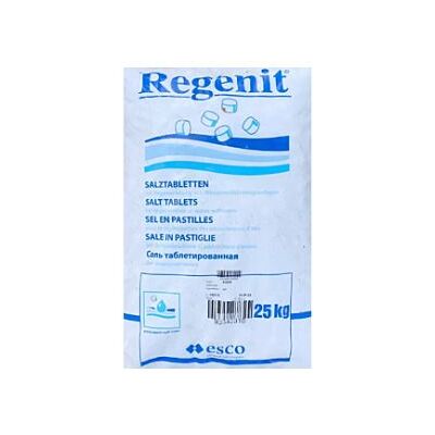 Premium Les pastilles de sel régénérant Regenit, sac de 25 kg pour les systèmes d'adoucissement de l'eau - Publicité Premium Les pastilles de sel régénérant Regenit, sac de 25 kg pour les systèmes d'adoucissement de l'eau - Publicité
