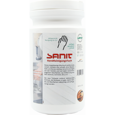 Sanit Lingettes Mains - 2000 Lingettes - Nettoyage des mains - Publicité Sanit Lingettes Mains - 2000 Lingettes - Nettoyage des mains - Publicité