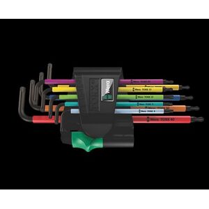 Wera Jeu de clés coudées Wera 05024335001 967/9 TX BO Multicolour BlackLaser, 9 pièces