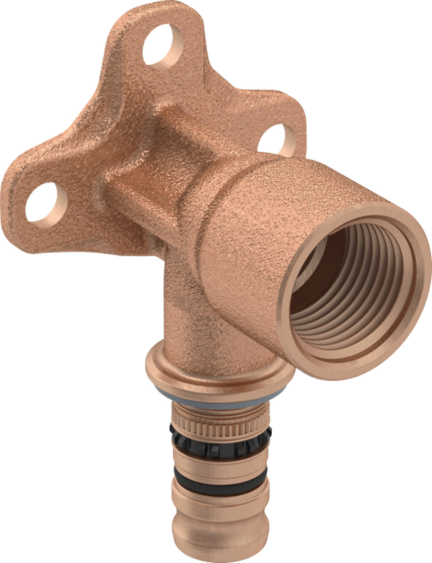 Geberit Mepla support de connexion 601289005 Ø 16mmxRp 2000 / 2x36mm, bronze, 90 degrés