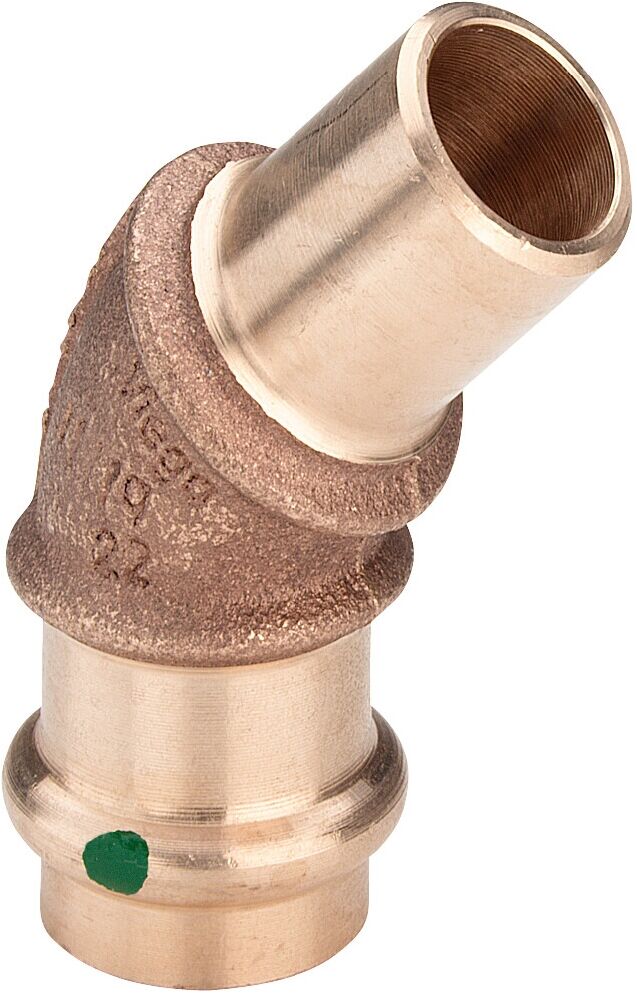 Viega 109332 15 mm, 45 °, bronze ou bronze au silicium, SC-Contur, embout mâle