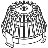 Attrape-feuilles Geberit, pour entrée d’eau de toiture pour film d’étanchéité de toiture 242448001