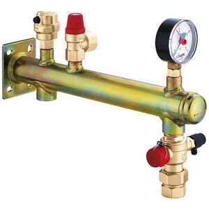Caleffi groupe de raccordement de cuve 335631 acier, 3/4 "x3 bar, vanne à bouchon jusqu'à 50 kW - Publicité Caleffi groupe de raccordement de cuve 335631 acier, 3/4 "x3 bar, vanne à bouchon jusqu'à 50 kW - Publicité