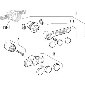 Vanne à bille Geberit 614061002 Ø 32 mm, avec levier de commande, en laiton - Publicité Vanne à bille Geberit 614061002 Ø 32 mm, avec levier de commande, en laiton - Publicité