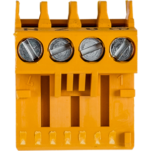 Connecteur femelle Wolf jaune à 4 broches. Rast5 279407499 pour TopOne - Publicité Connecteur femelle Wolf jaune à 4 broches. Rast5 279407499 pour TopOne - Publicité